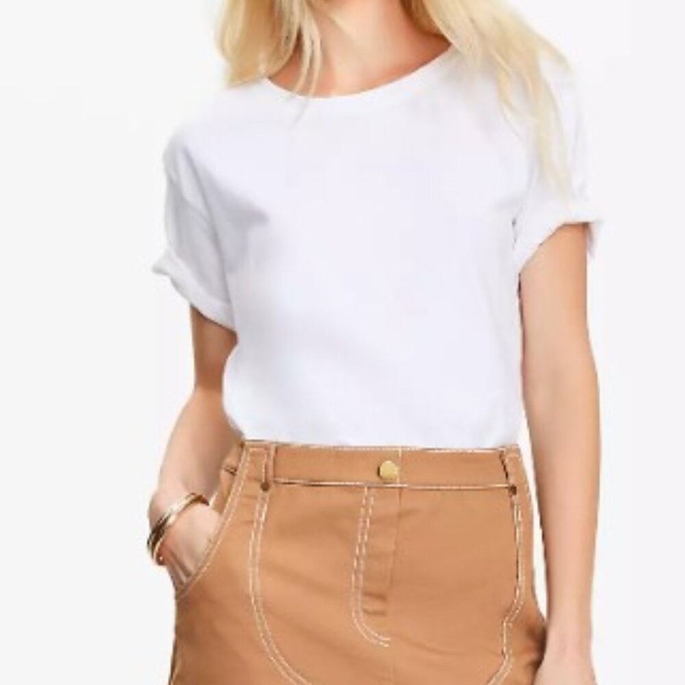 LOFT Petite Utility Mixed Media Pocket Mini Dress